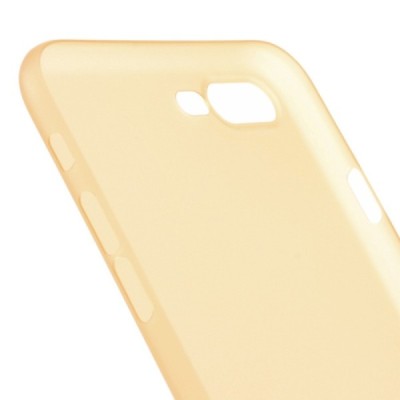 Ploniausias pasaulyje plastikinis skaidrus Apple iPhone 7 Plus (iPhone 8 Plus) oranžinis dėklas - nugarėlė / Priedai.lt