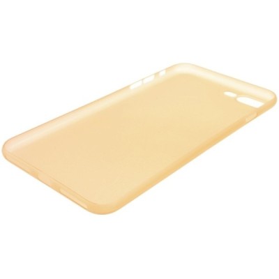 Ploniausias pasaulyje plastikinis skaidrus Apple iPhone 7 Plus (iPhone 8 Plus) oranžinis dėklas - nugarėlė / Priedai.lt