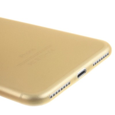 Ploniausias pasaulyje plastikinis skaidrus Apple iPhone 7 Plus (iPhone 8 Plus) šviesiai rudas dėklas - nugarėlė / Priedai.lt