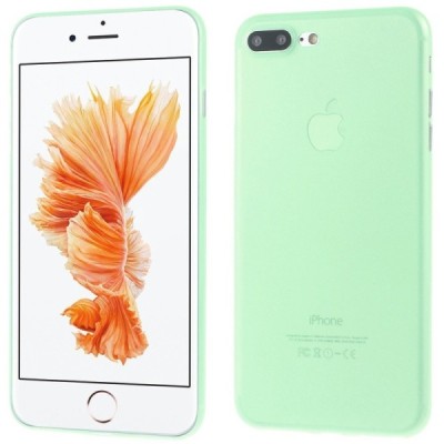 Ploniausias pasaulyje plastikinis skaidrus Apple iPhone 7 Plus (iPhone 8 Plus) žalias dėklas - nugarėlė / Priedai.lt