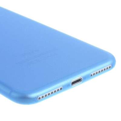 Ploniausias pasaulyje plastikinis skaidrus Apple iPhone 7 Plus (iPhone 8 Plus) mėlynas dėklas - nugarėlė / Priedai.lt