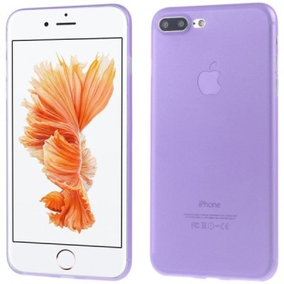 Ploniausias pasaulyje plastikinis skaidrus Apple iPhone 7 Plus (iPhone 8 Plus) violetinis dėklas - nugarėlė / Priedai.lt