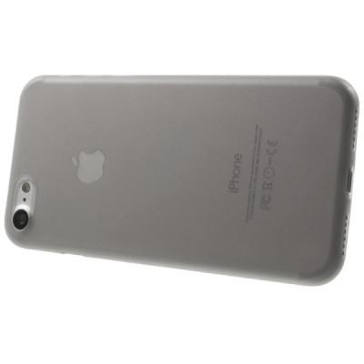 Ploniausias pasaulyje plastikinis skaidrus Apple iPhone 7 (iPhone 8) pilkas dėklas - nugarėlė / Priedai.lt