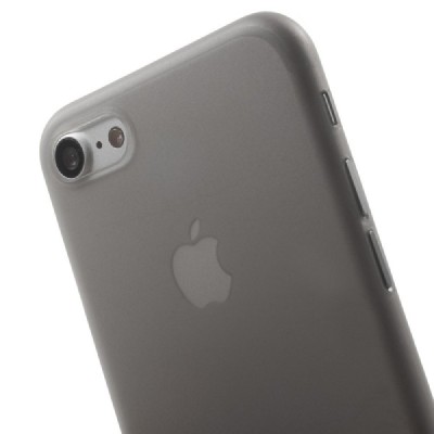 Ploniausias pasaulyje plastikinis skaidrus Apple iPhone 7 (iPhone 8) pilkas dėklas - nugarėlė / Priedai.lt
