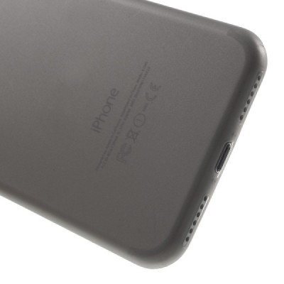Ploniausias pasaulyje plastikinis skaidrus Apple iPhone 7 (iPhone 8) pilkas dėklas - nugarėlė / Priedai.lt