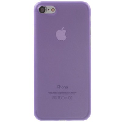 Ploniausias pasaulyje plastikinis skaidrus Apple iPhone 7 (iPhone 8) violetinis dėklas - nugarėlė / Priedai.lt
