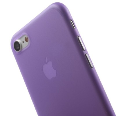 Ploniausias pasaulyje plastikinis skaidrus Apple iPhone 7 (iPhone 8) violetinis dėklas - nugarėlė / Priedai.lt