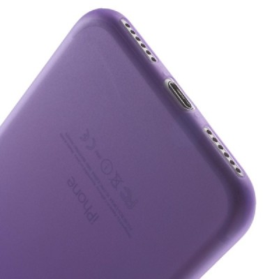 Ploniausias pasaulyje plastikinis skaidrus Apple iPhone 7 (iPhone 8) violetinis dėklas - nugarėlė / Priedai.lt
