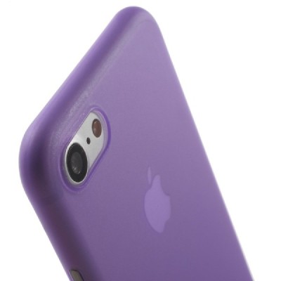 Ploniausias pasaulyje plastikinis skaidrus Apple iPhone 7 (iPhone 8) violetinis dėklas - nugarėlė / Priedai.lt