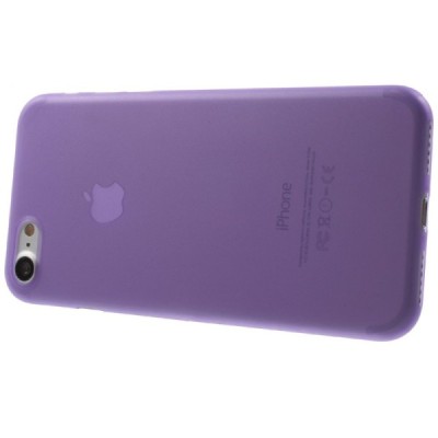 Ploniausias pasaulyje plastikinis skaidrus Apple iPhone 7 (iPhone 8) violetinis dėklas - nugarėlė / Priedai.lt