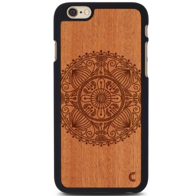 Apple iPhone 6 (6s) „Crafted Cover“ Mandala natūralaus medžio dėklas (šviesus medis) / Priedai.lt