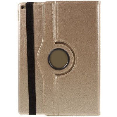 Apple iPad Pro 12.9" atverčiamas, sukamas 360 laipsnių, auksinis odinis dėklas - stovas / Priedai.lt