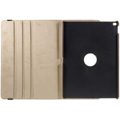 Apple iPad Pro 12.9" atverčiamas, sukamas 360 laipsnių, auksinis odinis dėklas - stovas / Priedai.lt