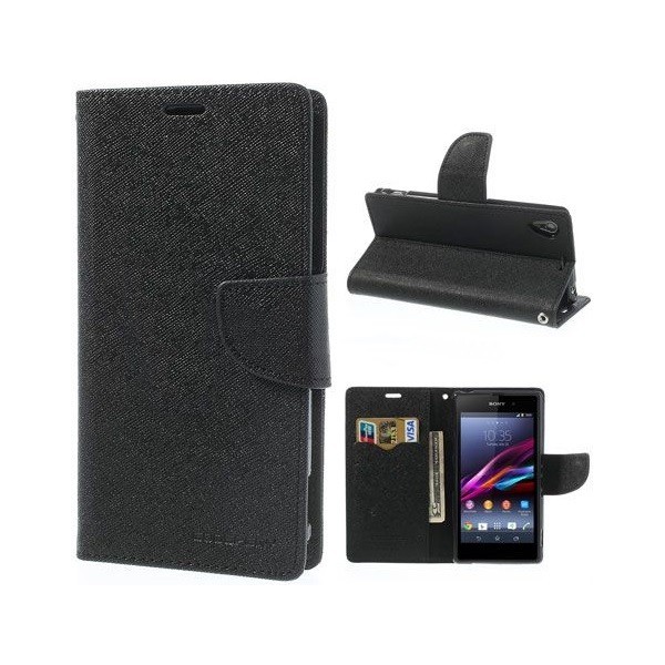 „Mercury“ atvērams maciņš - melns (Xperia XA Ultra)