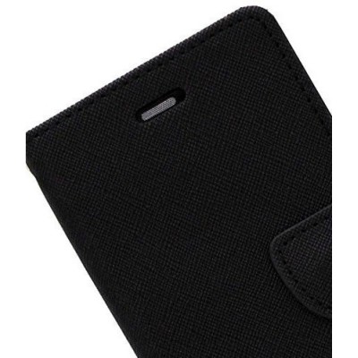 Sony Xperia XA Ultra (F3212, F3216) „Mercury“ atvērams melns ādas maciņš - maks / Vacins.lv