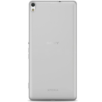 Sony Xperia XA Ultra (F3212, F3216) skaidrus (permatomas) kieto silikono TPU ploniausias pasaulyje pilkas dėklas / Priedai.lt