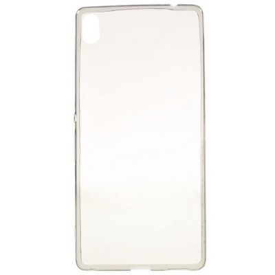 Sony Xperia XA Ultra (F3212, F3216) skaidrus (permatomas) kieto silikono TPU ploniausias pasaulyje pilkas dėklas / Priedai.lt