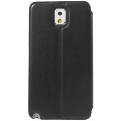 Samsung Galaxy Note 3 (N9005, N9002, N9000) Roar Noble ādas atvēramais melns futrālis / Vacins.lv