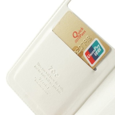 Roar Noble atverčiamas Samsung Galaxy Note 3 (N9005, N9002, N9000) baltas odinis dėklas / Priedai.lt