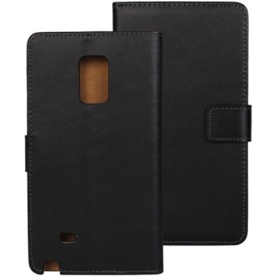 Samsung Galaxy Note Edge (N915FY) atvēramais ādas melns maciņš (maks) / Vacins.lv