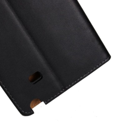 Samsung Galaxy Note Edge (N915FY) atvēramais ādas melns maciņš (maks) / Vacins.lv