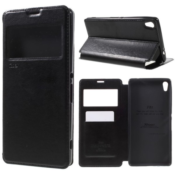 „Roar“ Noble atverčiamas dėklas - juodas (Xperia XA Ultra)