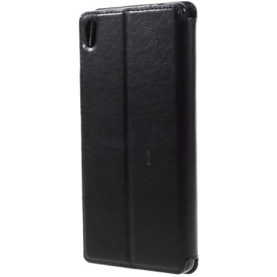 Roar Noble atverčiamas Sony Xperia XA Ultra (F3212, F3216) juodas odinis dėklas / Priedai.lt