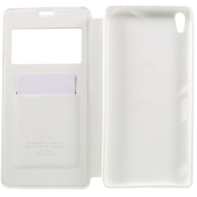 Roar Noble atverčiamas Sony Xperia XA Ultra (F3212, F3216) baltas odinis dėklas / Priedai.lt