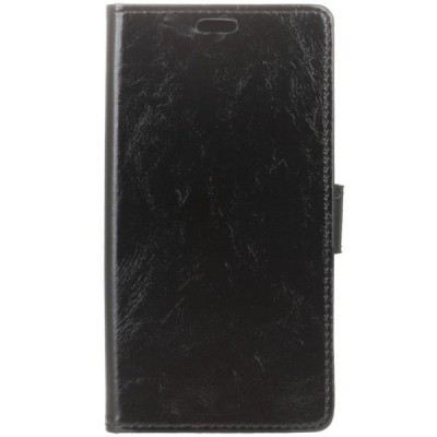 Sony Xperia XZ atverčiamas juodas odinis dėklas - piniginė / Priedai.lt