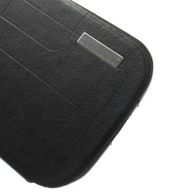 Samsung Galaxy S4 (I9500) View Window atvēramais melns maciņš / Vacins.lv