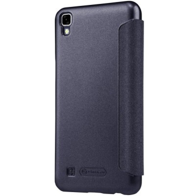LG X Power (K220DS) „Nillkin“ Sparkle atvēramais pelēks maciņš / Vacins.lv