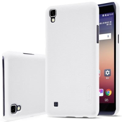 LG X Power (K220DS) Nillkin Frosted Shield balts plastmasas apvalks + ekrāna aizsargplēve / Vacins.lv