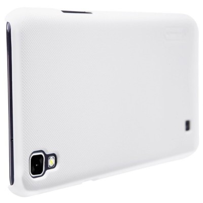 LG X Power (K220DS) Nillkin Frosted Shield balts plastmasas apvalks + ekrāna aizsargplēve / Vacins.lv