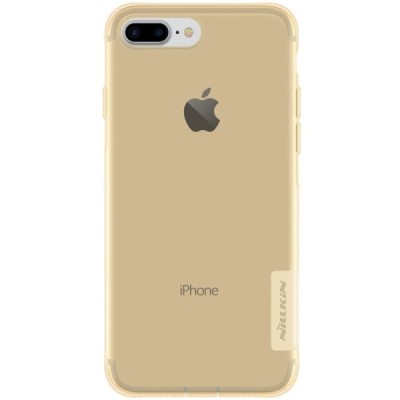 Apple iPhone 7 Plus (iPhone 8 Plus) Nillkin Nature plonas skaidrus (permatomas) silikoninis TPU rudas dėklas / Priedai.lt