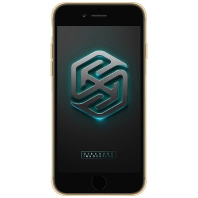 Apple iPhone 7 Plus (iPhone 8 Plus) Nillkin Nature plonas skaidrus (permatomas) silikoninis TPU rudas dėklas / Priedai.lt