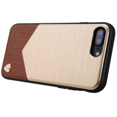 Apple iPhone 7 Plus (iPhone 8 Plus) greznais Nillkin Lensen zelta maciņš / Vacins.lv