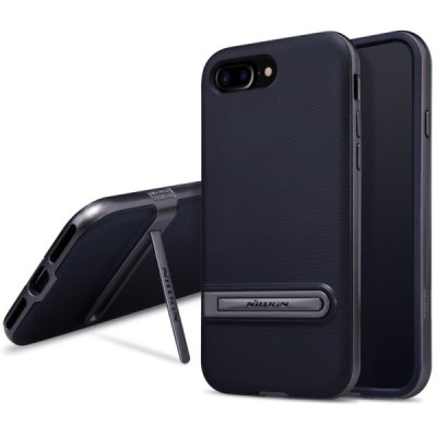 Nillkin Youth Kickstand sustiprintos apsaugos Apple iPhone 7 Plus (iPhone 8 Plus) juodas kieto silikono (TPU) ir plastiko dėklas