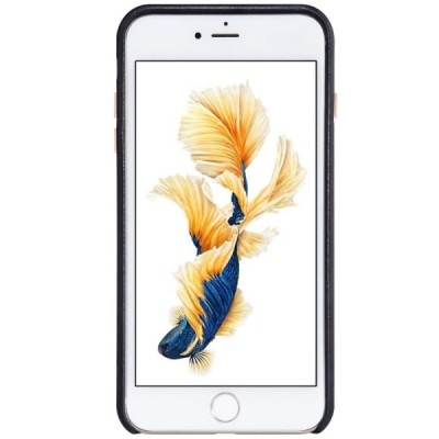 Apple iPhone 7 Plus (iPhone 8 Plus) „Nillkin“ Englon melns ādas apvalks / Vacins.lv