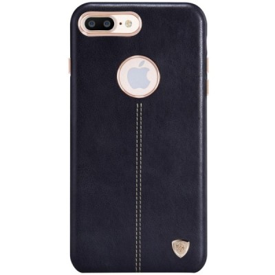 Apple iPhone 7 Plus (iPhone 8 Plus) „Nillkin“ Englon melns ādas apvalks / Vacins.lv