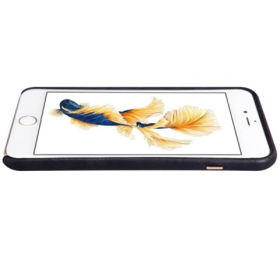 Apple iPhone 7 Plus (iPhone 8 Plus) „Nillkin“ Englon melns ādas apvalks / Vacins.lv
