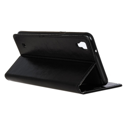 LG X Power (K220) atvēramais ādas melns maciņš (maks) / Vacins.lv