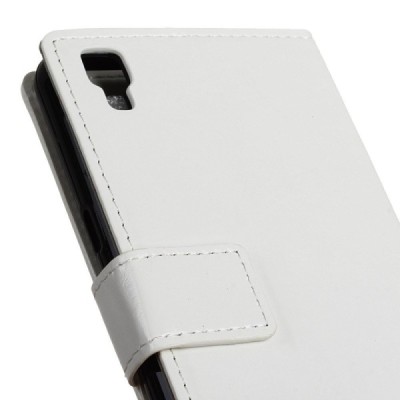 LG X Power (K220) atvēramais ādas balts maciņš (maks) / Vacins.lv