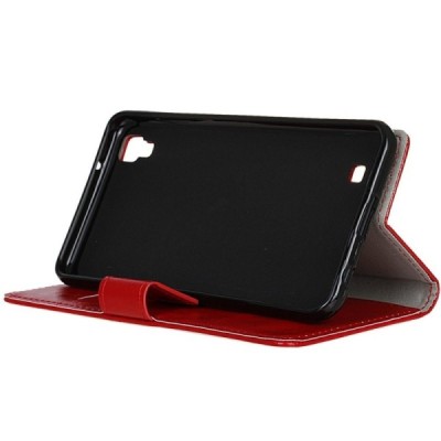 LG X Power (K220) atvēramais sarkans  maciņš (maks) / Vacins.lv