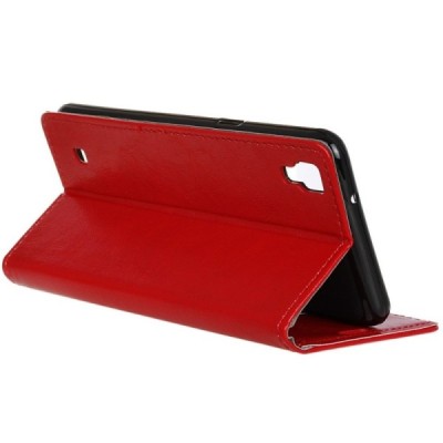 LG X Power (K220) atvēramais sarkans  maciņš (maks) / Vacins.lv