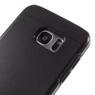 Samsung Galaxy S7 edge G935 „Motomo“ pastiprinātas aizsardzības melns apvalks / Vacins.lv