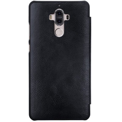 Greznais „Nillkin“ Qin sērijas ādas atvērams melns Huawei Mate 9 maciņš / Vacins.lv