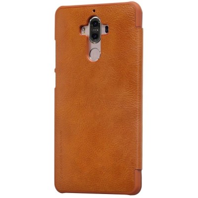 Greznais „Nillkin“ Qin sērijas ādas atvērams brūns Huawei Mate 9 maciņš / Vacins.lv