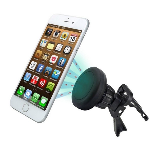 „Bullet“ magnetinis automobilinis telefono laikiklis (į groteles) - juodas