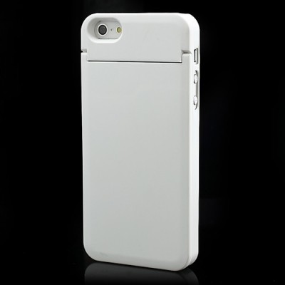 Balts „ONE%+“ plastmasas Apple iPhone 5, 5S apvalks ar iebūvētu spoguli / Vacins.lv