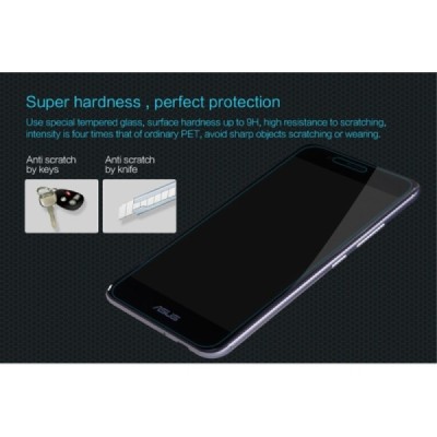 Zenfone 3 Max „Nillkin“ H Tempered Glass sustiprintos apsaugos apsauginis ekrano stiklas 0,33 mm / Priedai.lt